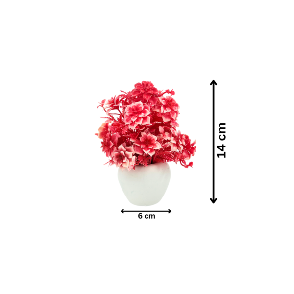 Flowers Artificial Wild Plant with Pot Showcase Decoration Plants Flowers | Fake Plant | Artificial Plants for Home Decor Office Gifting Plants Decorative (Pack Of 2) (RV-AP12) - Image 3