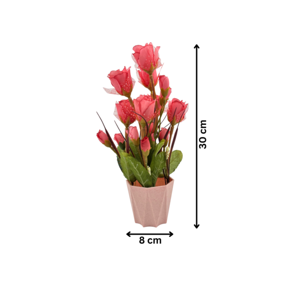 Artificial Plants with Pot Showcase Decoration Plants Flowers | Fake Plant | Artificial Plants for Home Decor Office Gifting Plants Decorative Potted Plants (RV-AP23) - Image 3